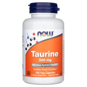 Now Foods Taurina 500mg - 100 Cápsulas Vegetales