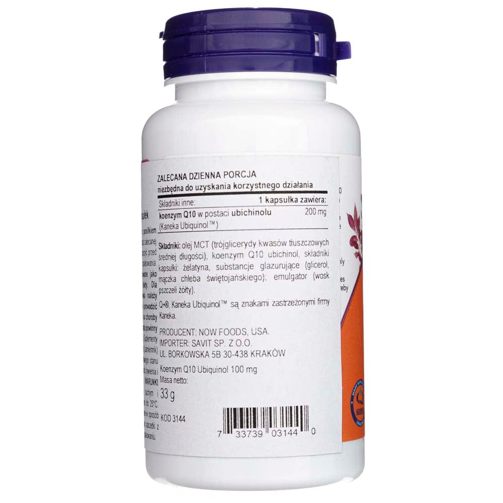 Now Foods Ubiquinol, Extra Strength 200 mg - 60 Cápsulas blandas - Imagen 2