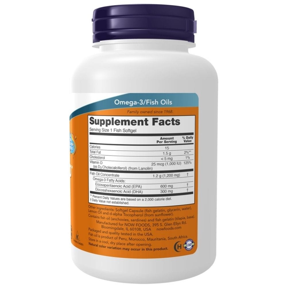Now Foods Ultra Omega-3-D 1200 mg - 90 cápsulas blandas - Imagen 2