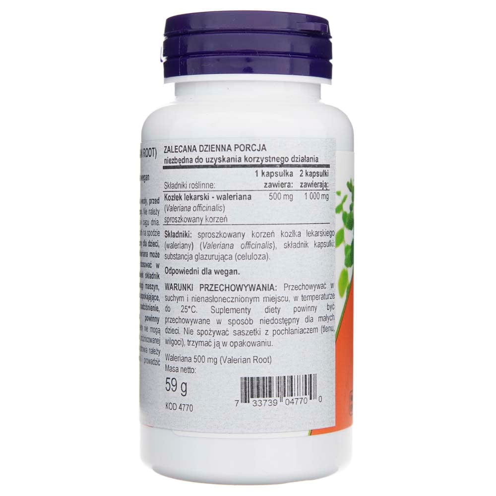 Now Foods Raíz de Valeriana 500 mg - 100 Cápsulas Vegetales - Imagen 2