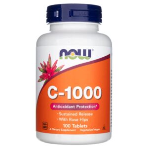 Now Foods Vitamina C-1000 de liberación prolongada - 100 Tabletas