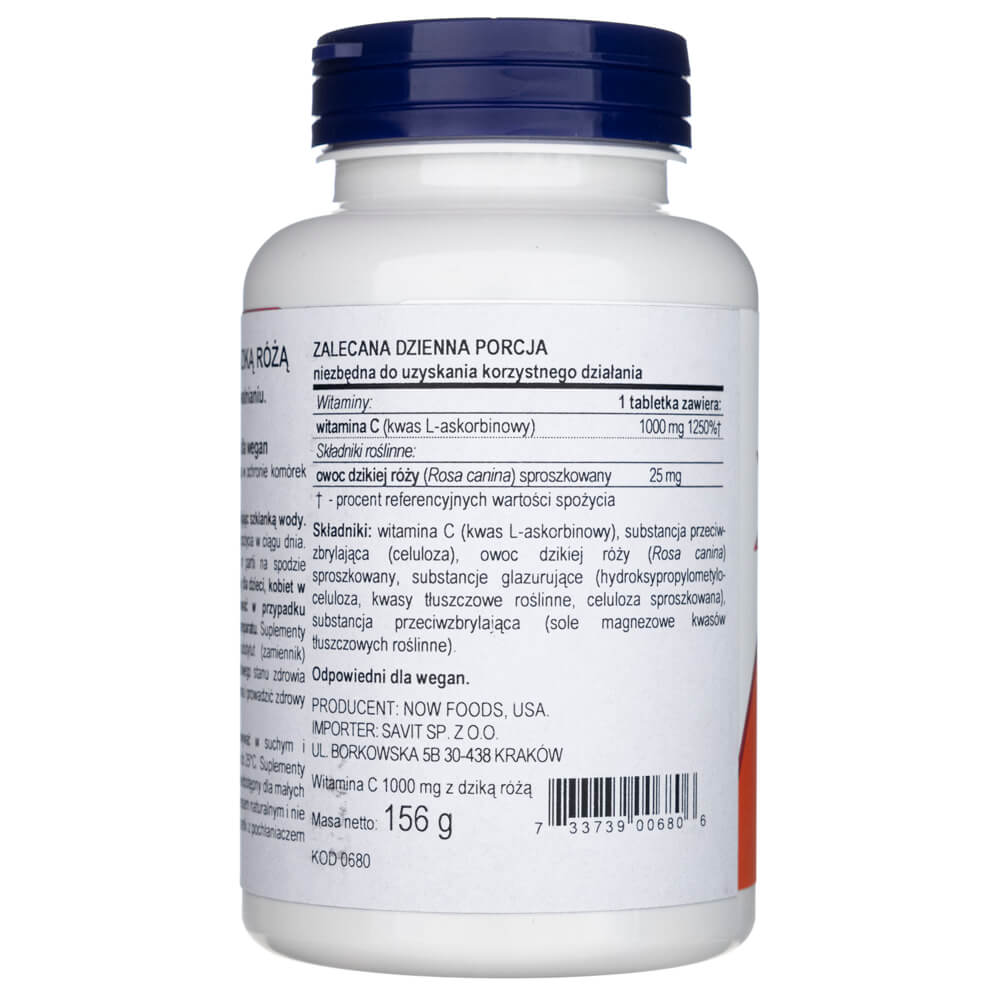 Now Foods Vitamina C-1000 de liberación prolongada - 100 Tabletas - Imagen 3