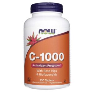Now Foods Vitamina C-1000 con Escaramujo y Bioflavonoides - 250 Tabletas