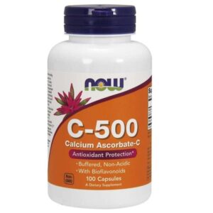 Now Foods Vitamina C-500 Ascorbato de calcio-C - 100 Cápsulas