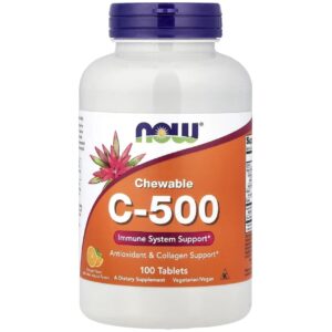 Now Foods Vitamina C-500 Naranja Masticable - 100 Tabletas