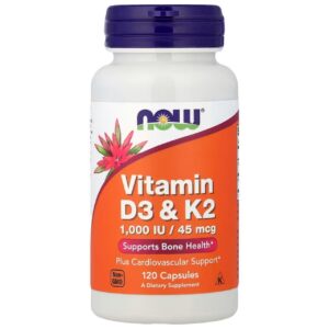 Now Foods Vitamina D-3 y K-2 - 120 cápsulas
