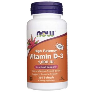 Now Foods Vitamina D3 1000 UI - 360 Cápsulas blandas