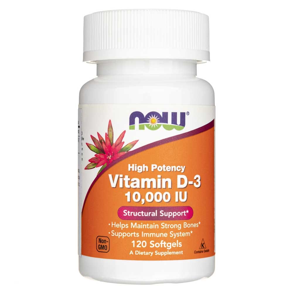 Now Foods Vitamina D3 10000 UI - 120 Cápsulas blandas