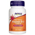 Now Foods Vitamina D3 2000 UI - 120 Cápsulas blandas