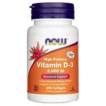 Now Foods Vitamina D3 2000 UI - 240 Cápsulas blandas