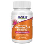 Now Foods Vitamina D3 50000 UI - 50 Cápsulas blandas