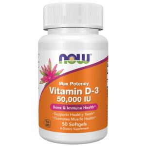 Now Foods Vitamina D3 50000 UI - 50 Cápsulas blandas