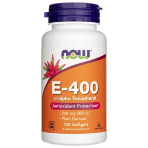 Now Foods Vitamina E-400 D-alfa tocoferil - 100 cápsulas blandas