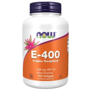 Now Foods Vitamina E 400 UI natural - 250 cápsulas