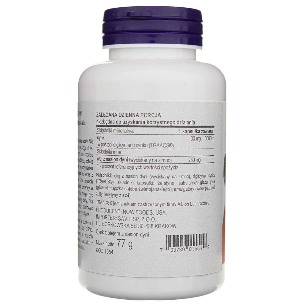 Now Foods Glicinato de Zinc 30 mg - 120 Cápsulas blandas - Imagen 2