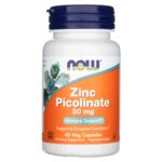 Now Foods Picolinato de zinc 50 mg - 60 cápsulas vegetales