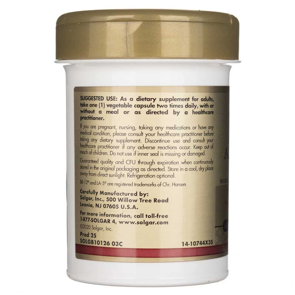 Solgar Advanced Acidophilus Plus - 120 Cápsulas Vegetales - Imagen 7