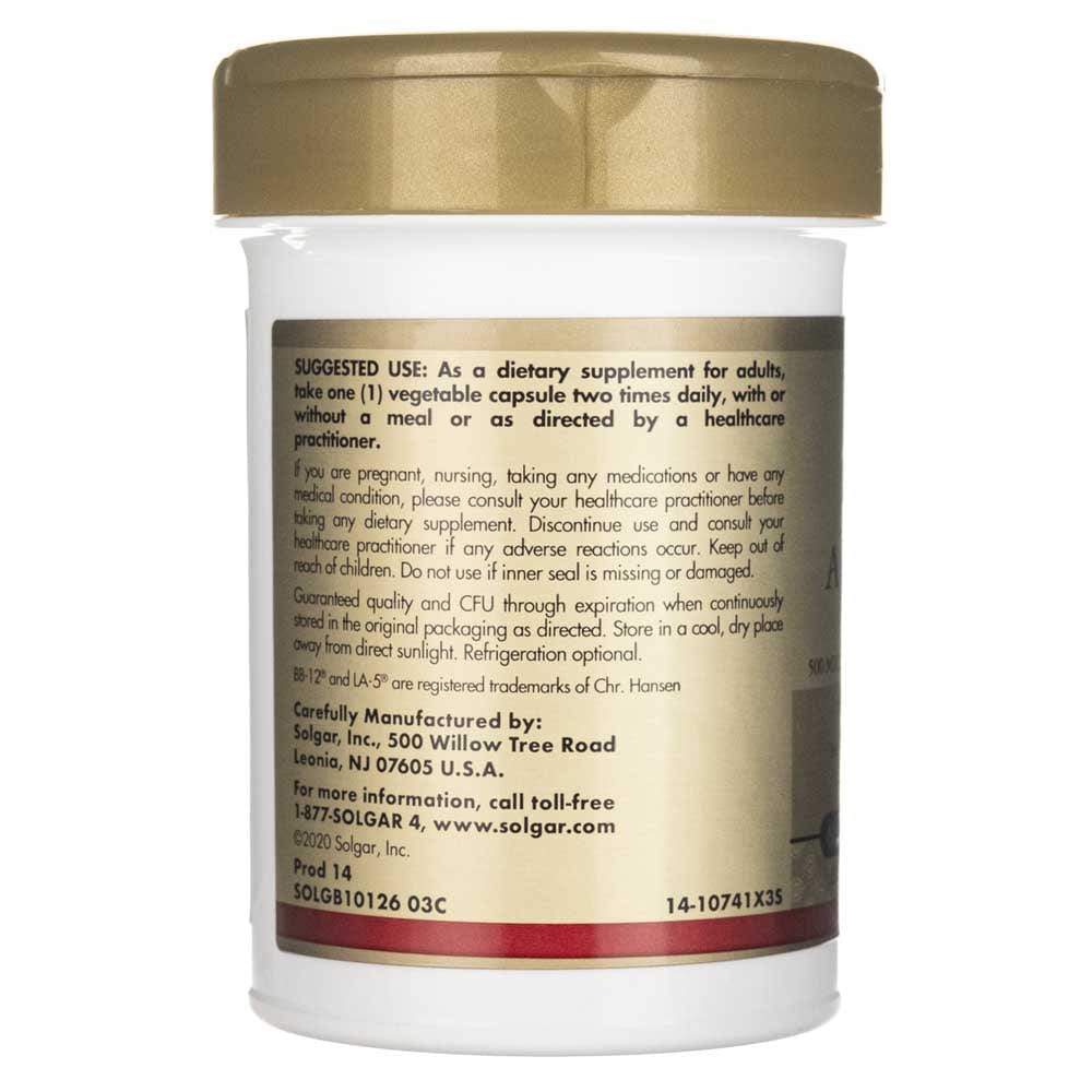 Solgar Advanced Acidophilus Plus - 60 cápsulas vegetales - Imagen 4