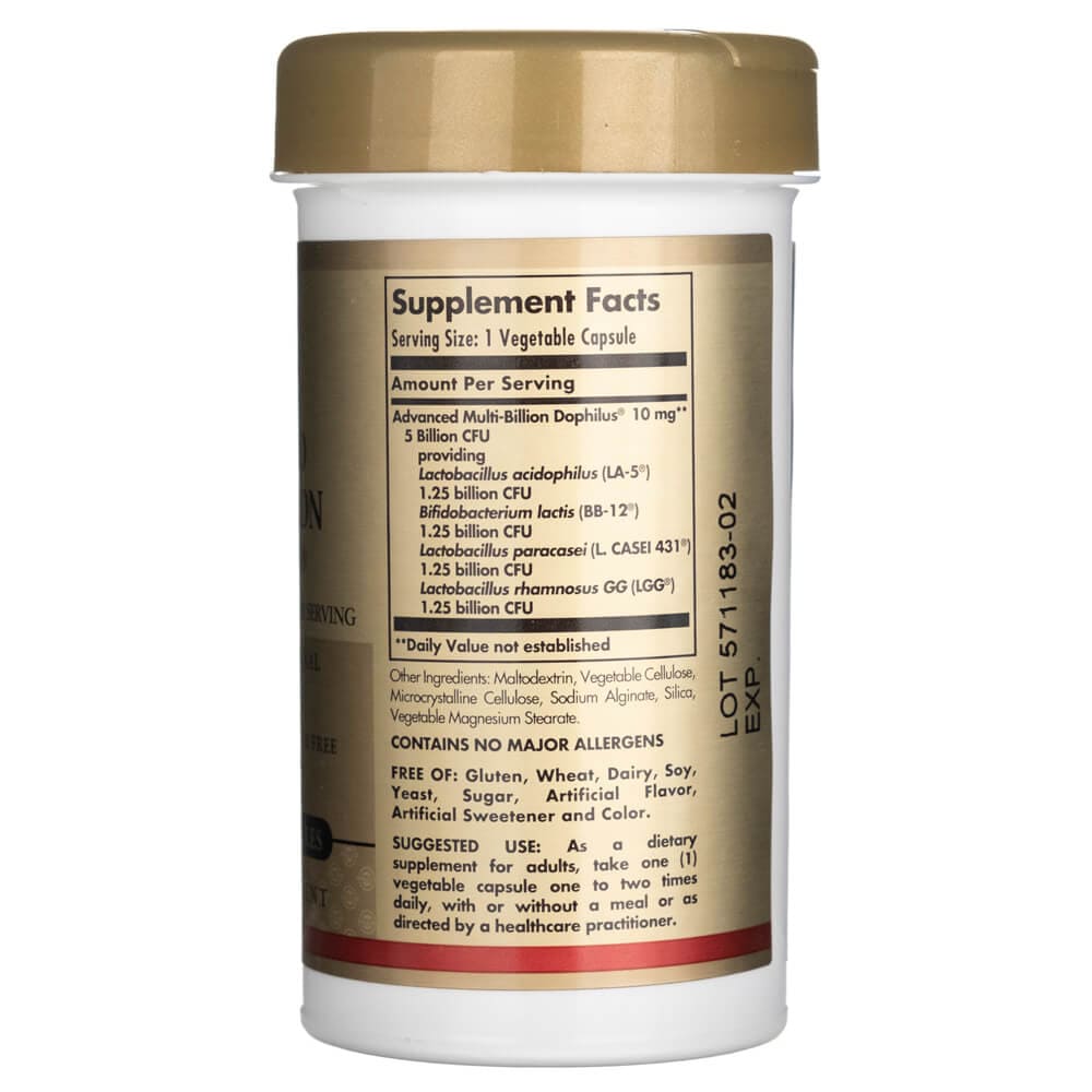 Solgar Advanced Multi-Billion Dophilus - 60 cápsulas vegetales - Imagen 3