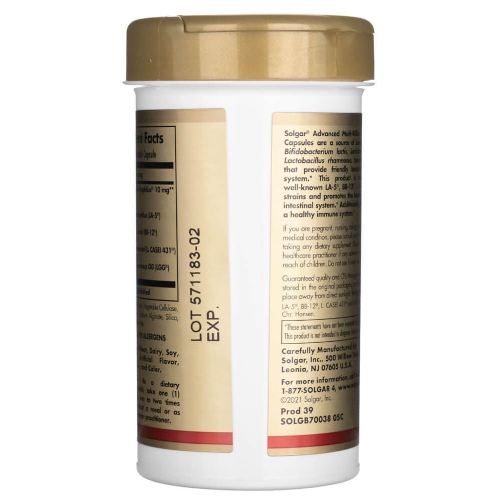 Solgar Advanced Multi-Billion Dophilus - 60 cápsulas vegetales - Imagen 5