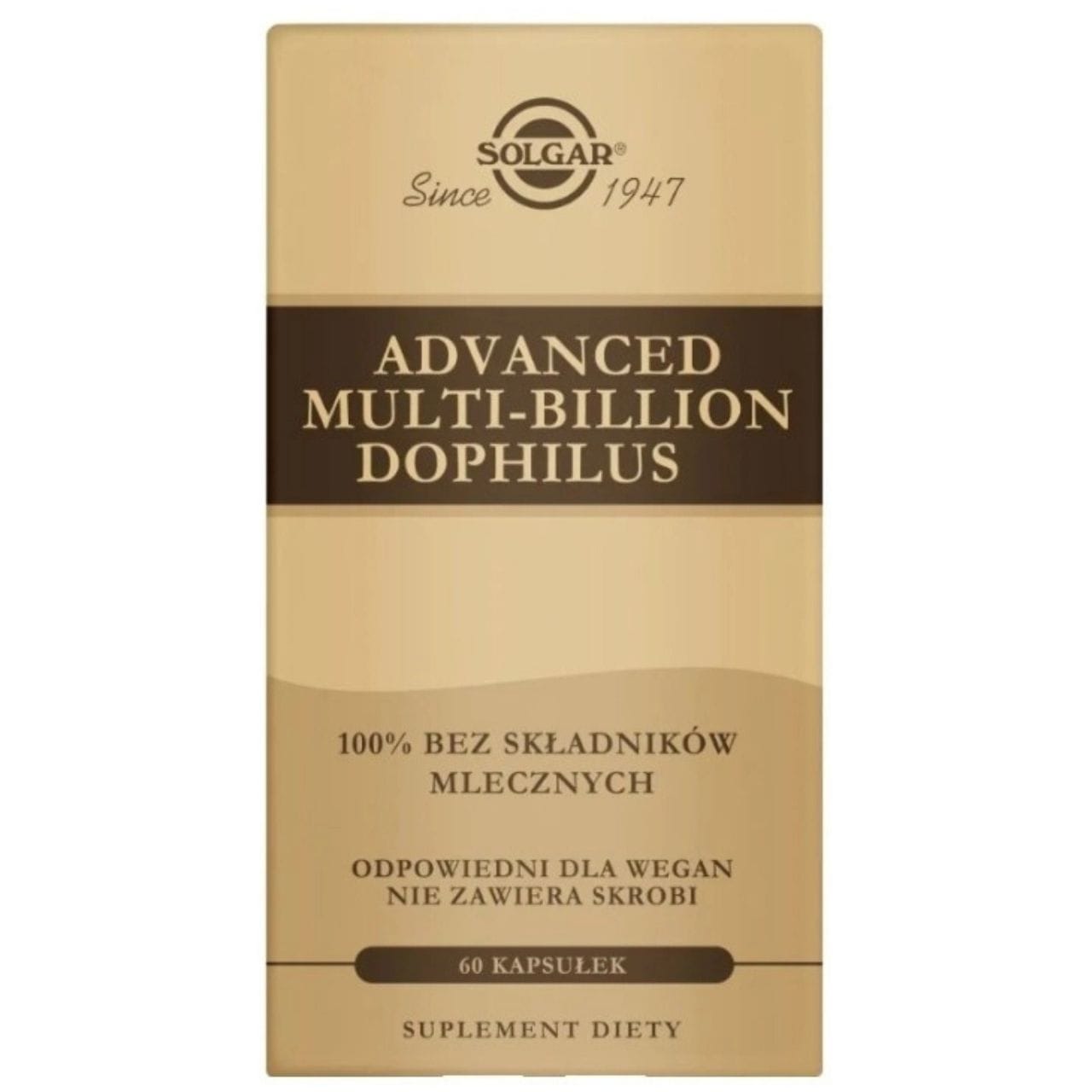 Solgar Advanced Multi-Billion Dophilus, Probiótico - 60 cápsulas