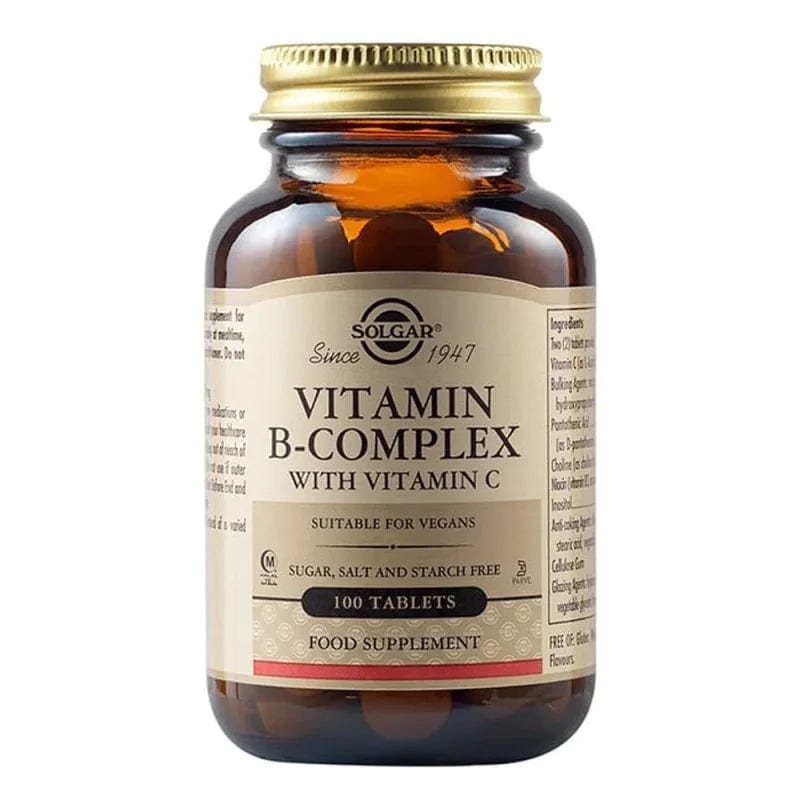 Solgar Complejo B con Vitamina C - 100 Tabletas