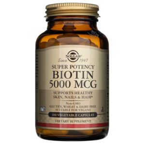 Solgar Biotina 5000 mcg - 100 cápsulas vegetales
