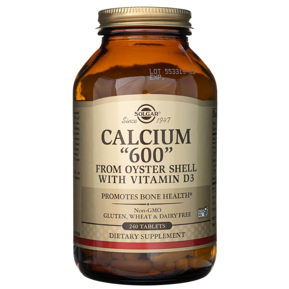 Solgar Calcio 600 (de Concha de Ostra con Vitamina D3) - 240 Tabletas