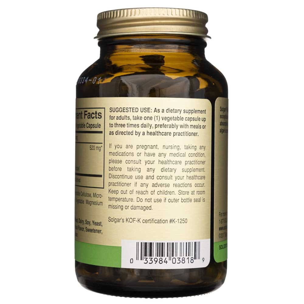 Solgar Chlorella 520 mg - 100 Cápsulas Vegetales - Imagen 4