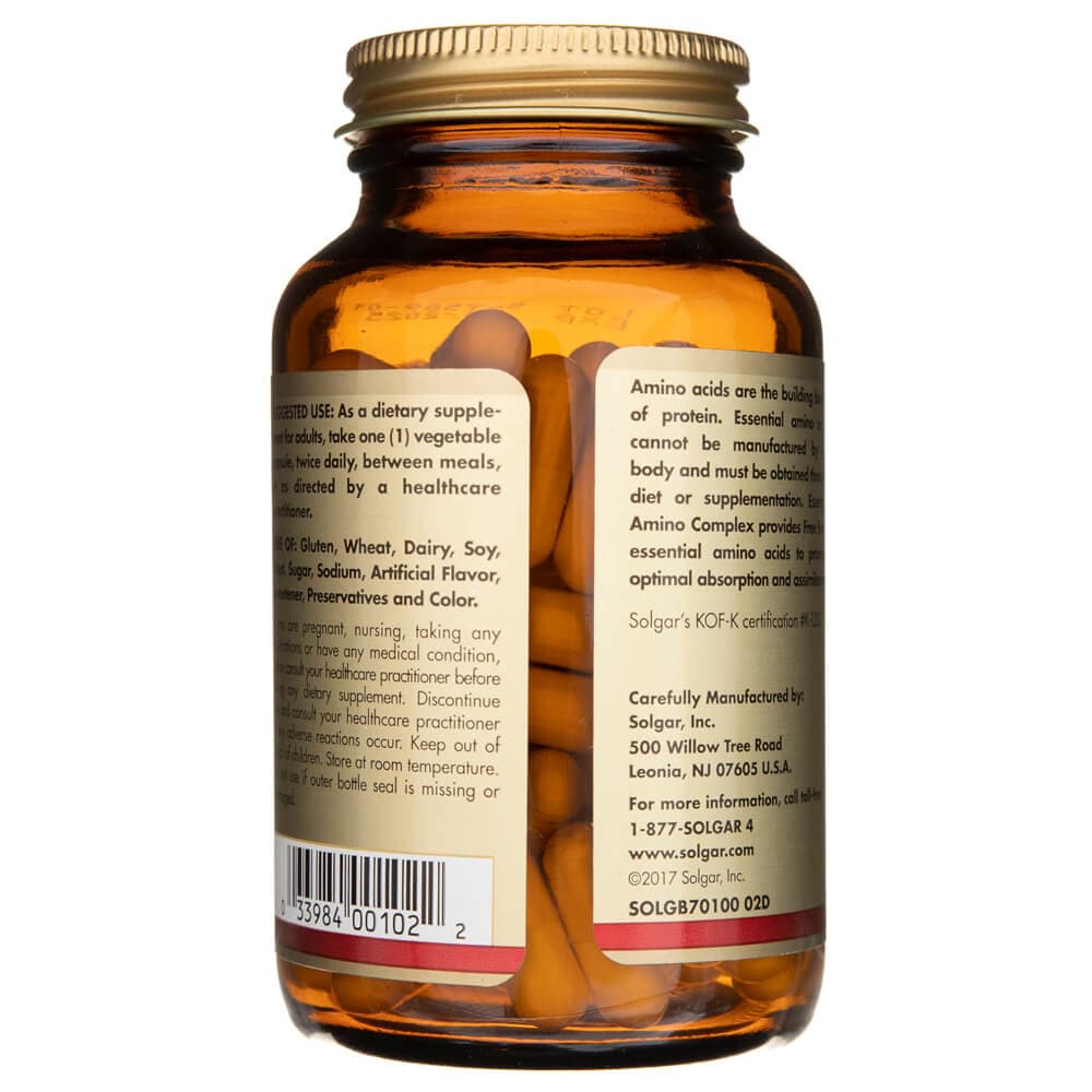 Solgar Essential Amino Complex - 90 cápsulas vegetales - Imagen 3