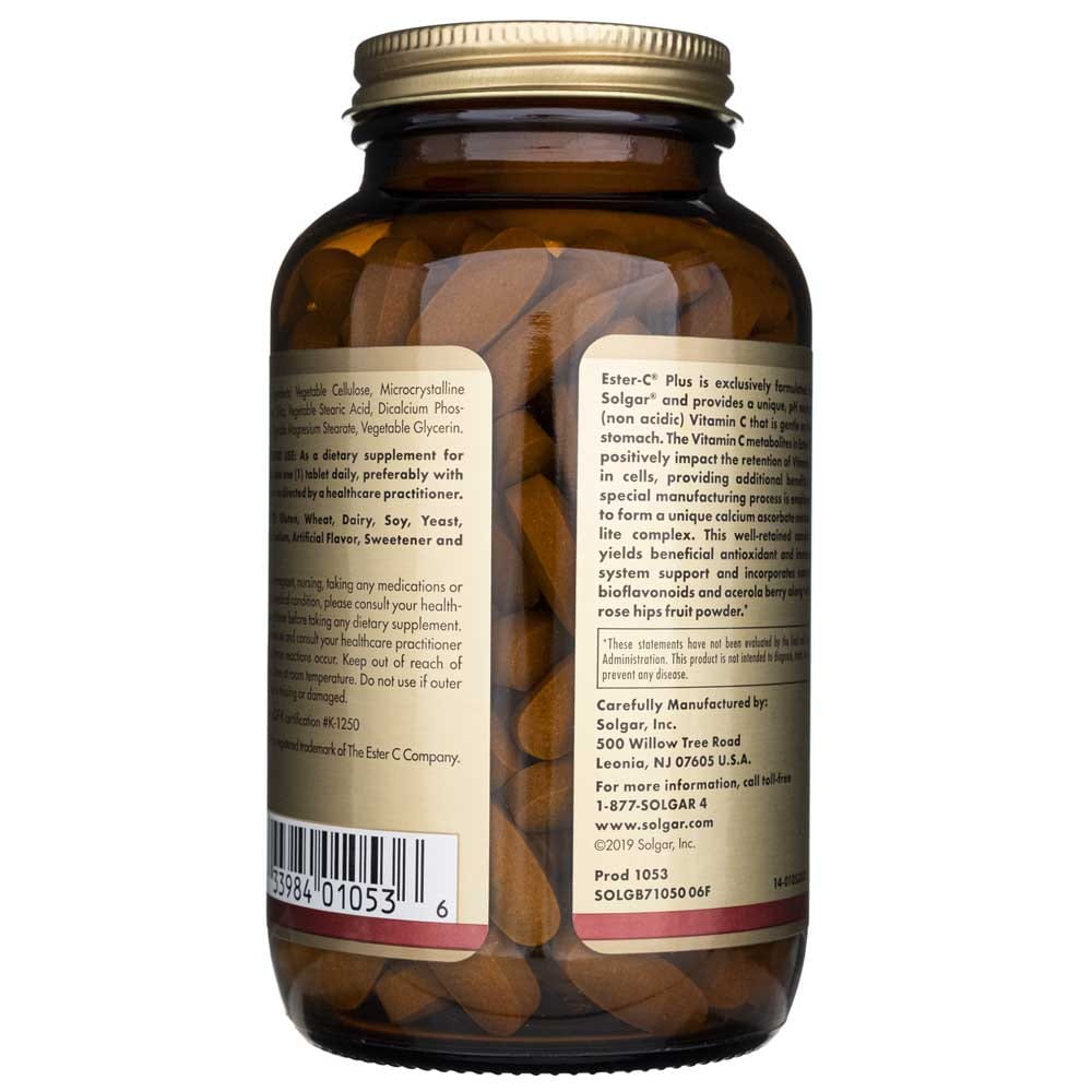 Solgar Ester-C plus Vitamina C 1000 mg - 180 Tabletas - Imagen 4