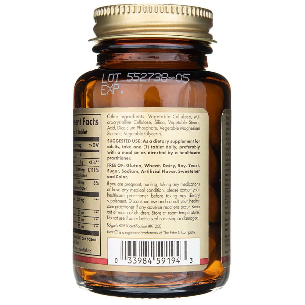 Solgar Ester-C plus Vitamina C 1000 mg - 30 Tabletas - Imagen 5