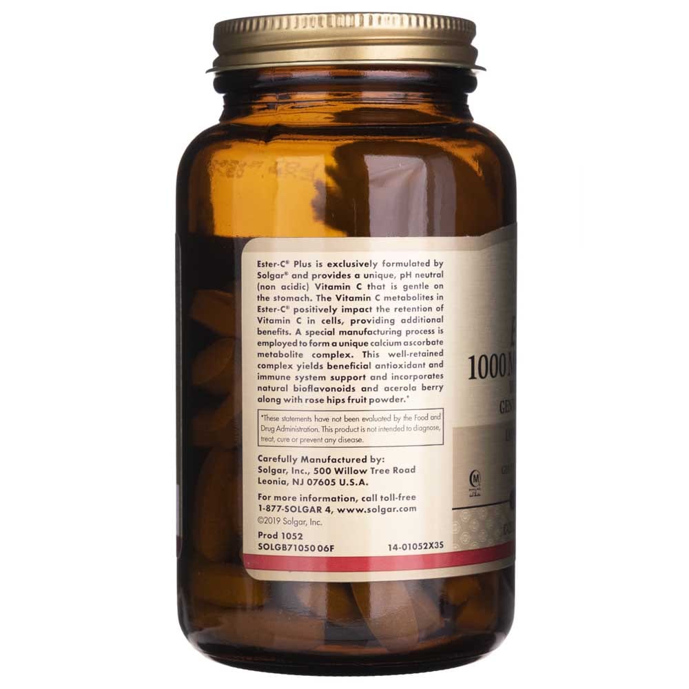 Solgar Ester-C plus Vitamina C 1000 mg - 90 Tabletas - Imagen 4