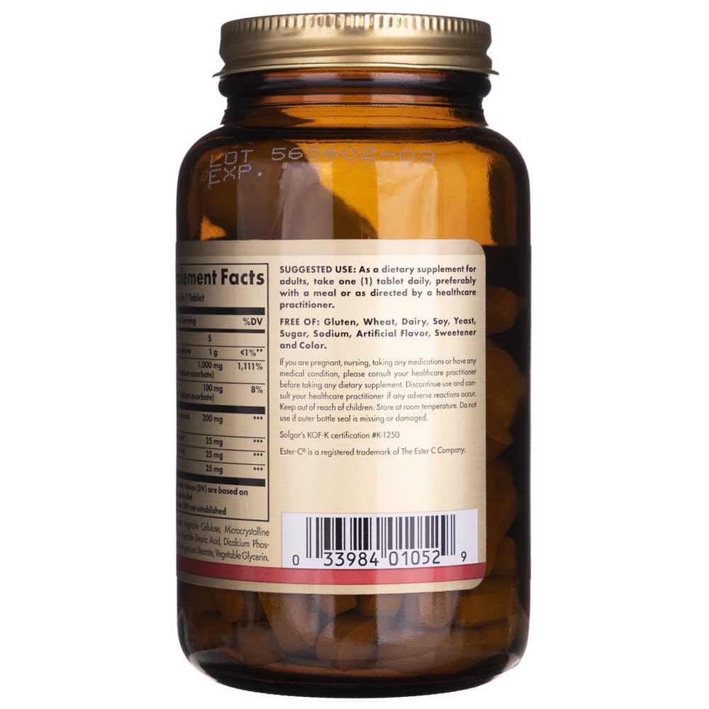 Solgar Ester-C plus Vitamina C 1000 mg - 90 Tabletas - Imagen 5