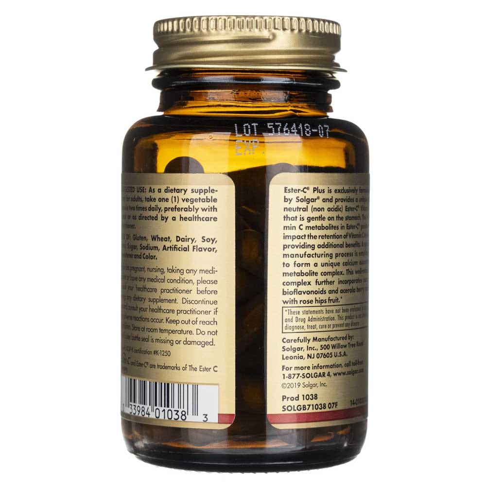 Solgar Ester-C plus Vitamina C 500 mg - 50 cápsulas vegetales - Imagen 4