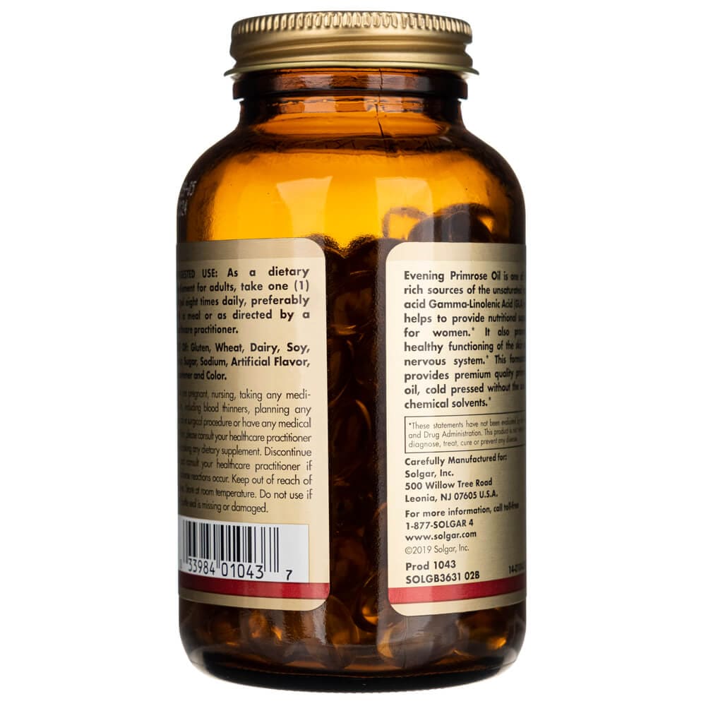Solgar Aceite de onagra 500 mg - 180 cápsulas blandas - Imagen 4