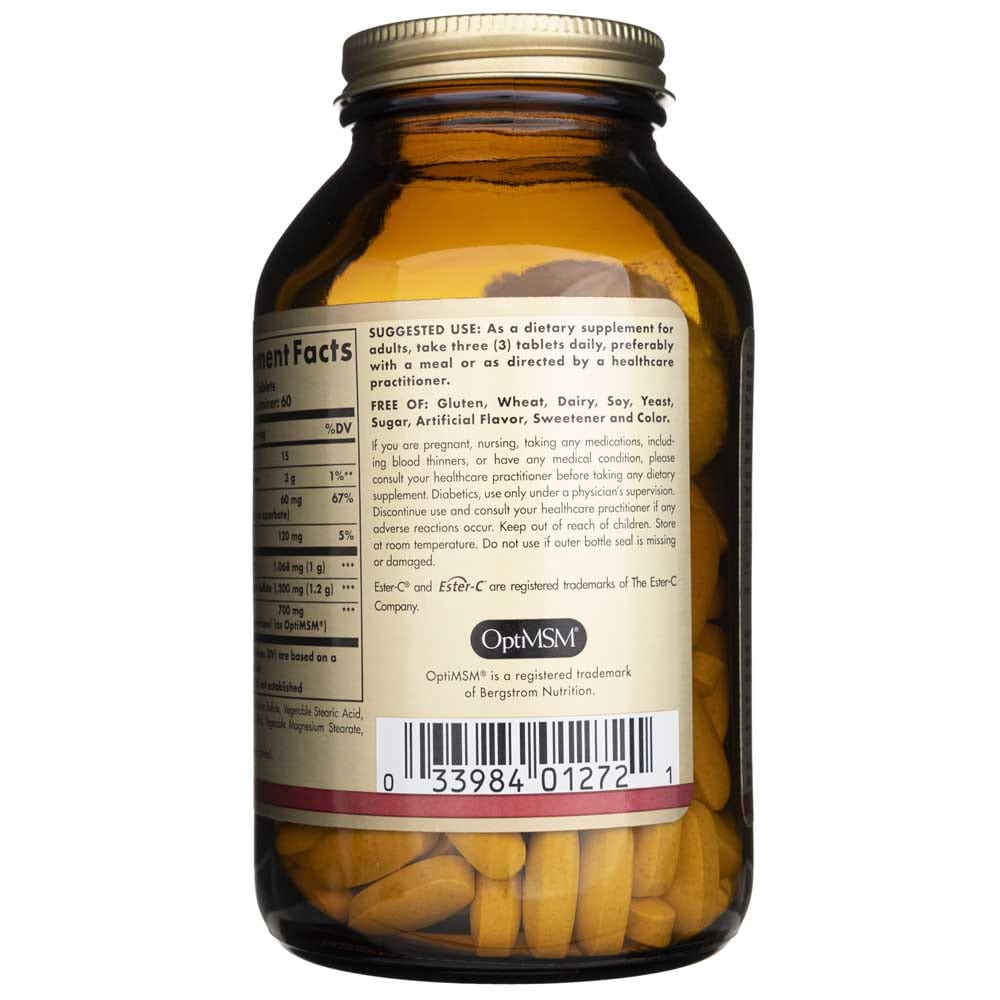 Solgar Glucosamina Condroitina MSM Extra Fuerte con Ester-C - 180 Tabletas - Imagen 5