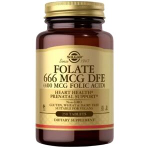 Solgar Folacin 400 mcg (Ácido fólico) - 250 Tabletas