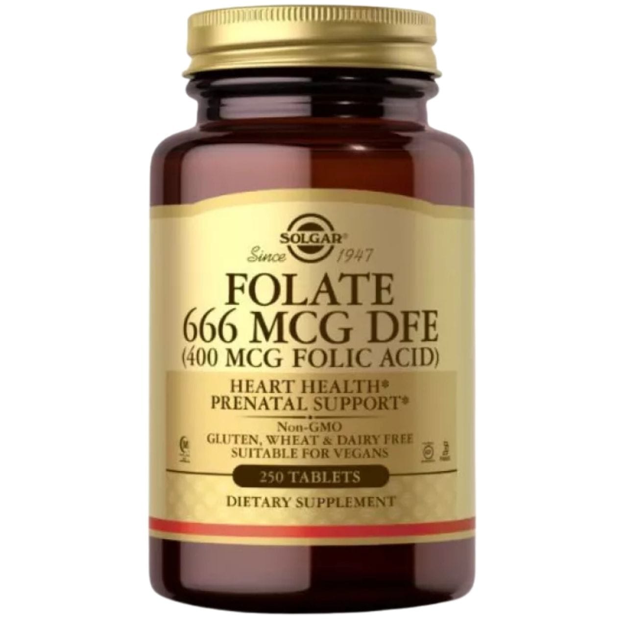 Solgar Folacin 400 mcg (Ácido fólico) - 250 Tabletas