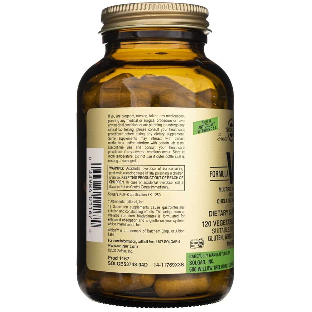 Solgar Formula VM-75 - 120 Cápsulas Vegetales - Imagen 4