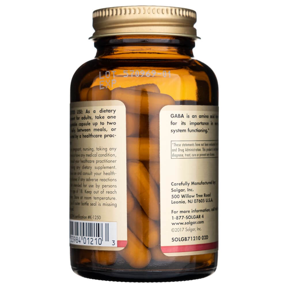 Solgar GABA 500 mg - 50 Cápsulas Vegetales - Imagen 4