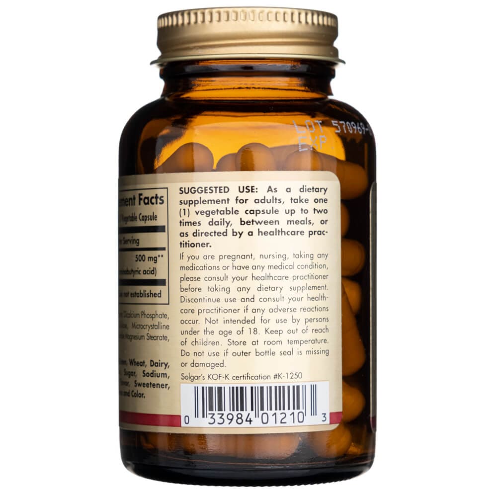 Solgar GABA 500 mg - 50 Cápsulas Vegetales - Imagen 3