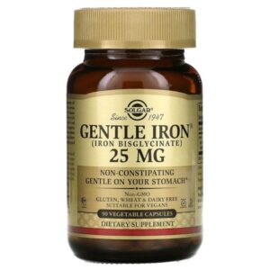 Solgar Gentle Iron 25 mg EE. UU. - 90 cápsulas vegetales