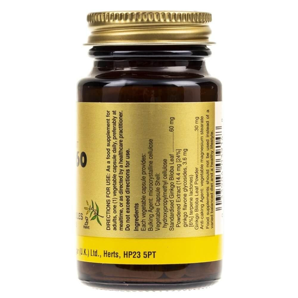 Solgar Ginkgo Biloba - 60 Cápsulas - Imagen 2