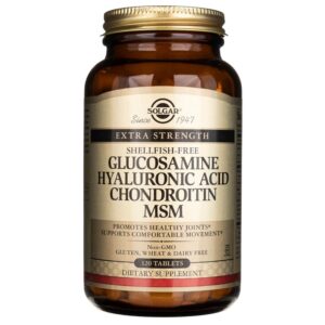 Solgar Glucosamina Ácido Hialurónico Condroitina MSM - 120 Tabletas
