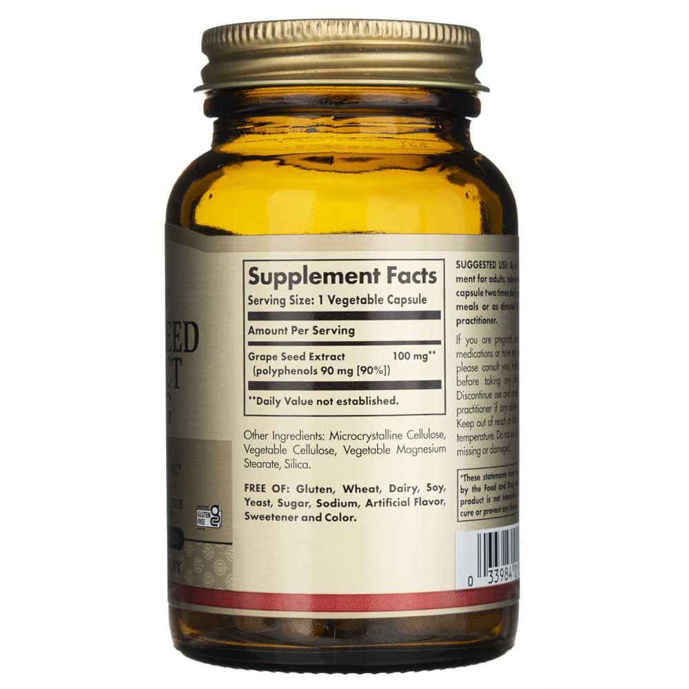 Solgar Extracto de semilla de uva 100 mg - 60 cápsulas vegetales - Imagen 2