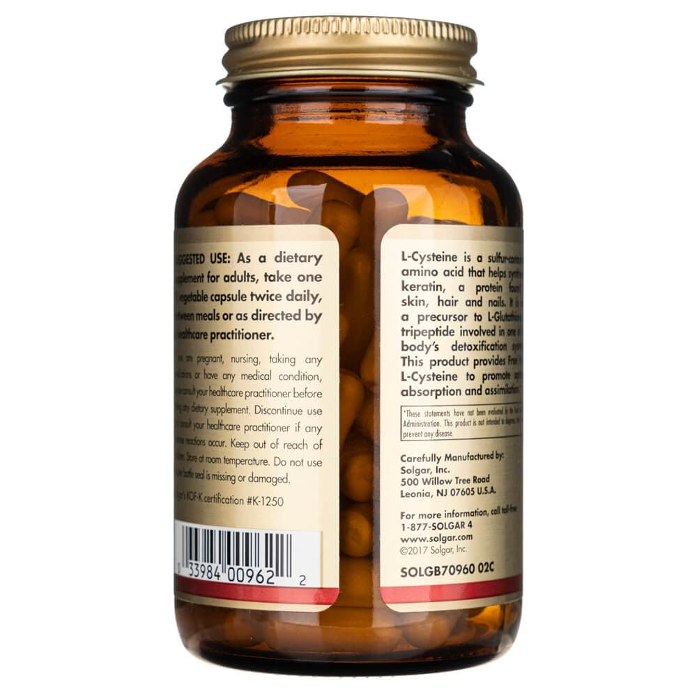 Solgar L-Cisteína 500 mg mg - 90 Cápsulas - Imagen 4