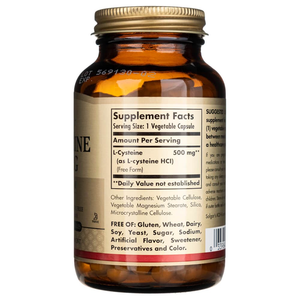 Solgar L-Cisteína 500 mg mg - 90 Cápsulas - Imagen 2