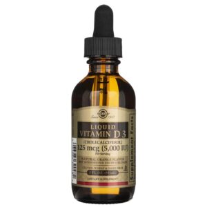 Solgar Vitamina D3 líquida 125 mcg (5000 UI) Sabor naranja natural - 59 ml