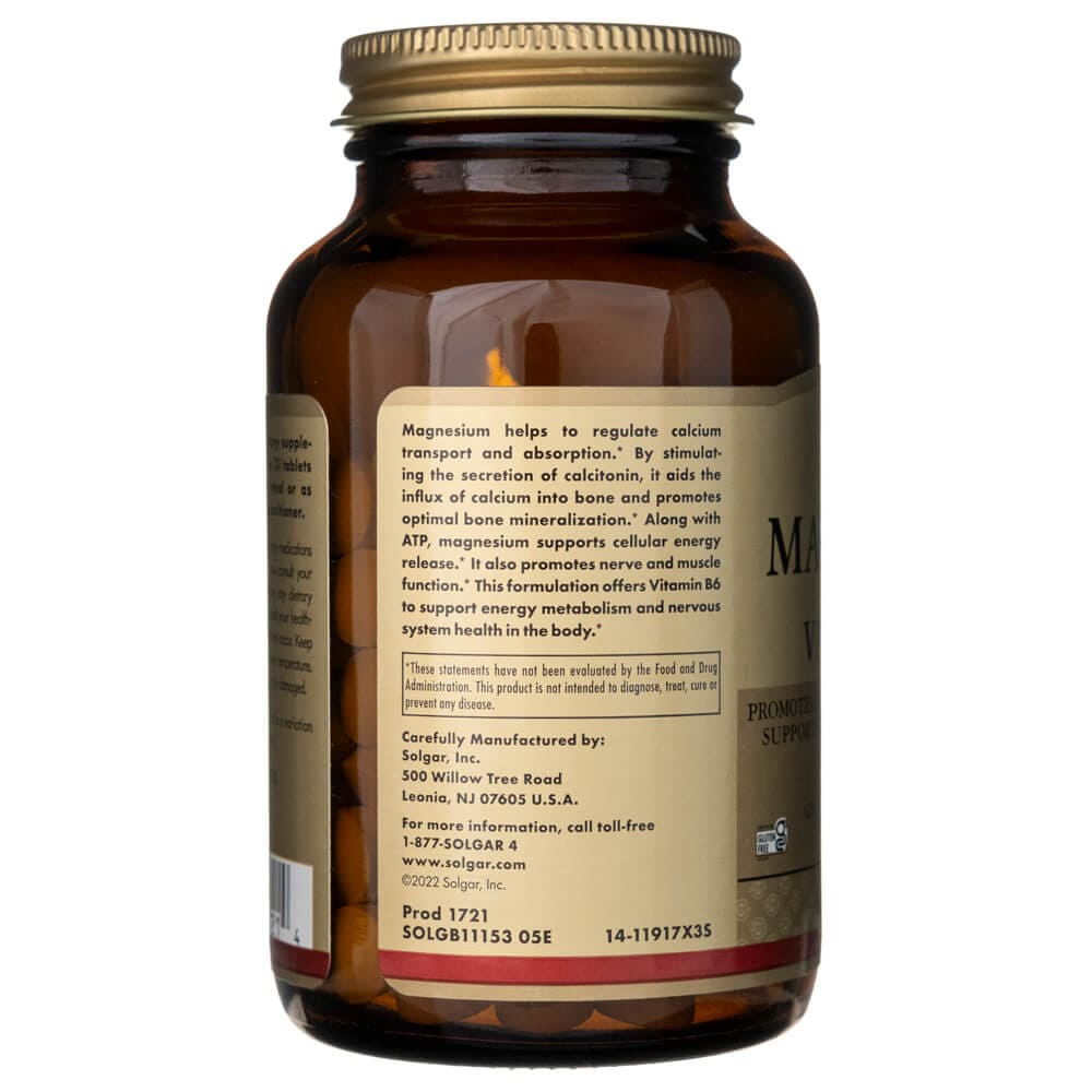 Solgar Magnesio con Vitamina B6 - 250 Tabletas - Imagen 5